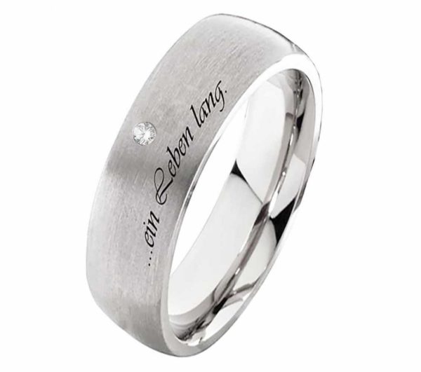 Damenring Edelstahl DE293 mit Zirkonia