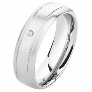 Damenring Edelstahl DE322 mit Zirkonia