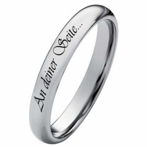 Damenring Wolframring DW119 mit aussengravur