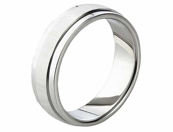 Herrenring Edelstahl AB1013 ohne Stein mit gratis Gravur