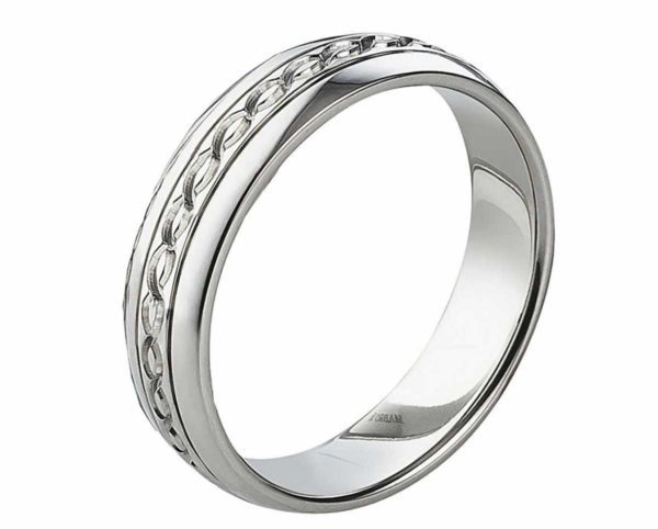 Herrenring Edelstahl AB1017 ohne Stein mit gratis Gravur