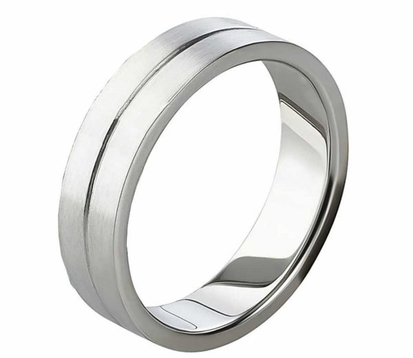 Herrenring Edelstahl AB1019 ohne Stein mit gratis Gravur
