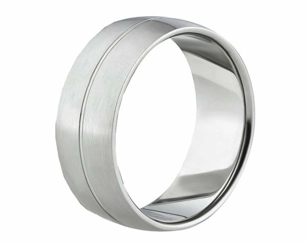 Herrenring Edelstahl AB1127 ohne Stein mit gratis Gravur