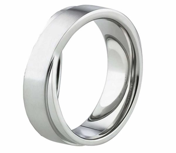 Herrenring Edelstahl AB2199 ohne Stein mit gratis Gravur