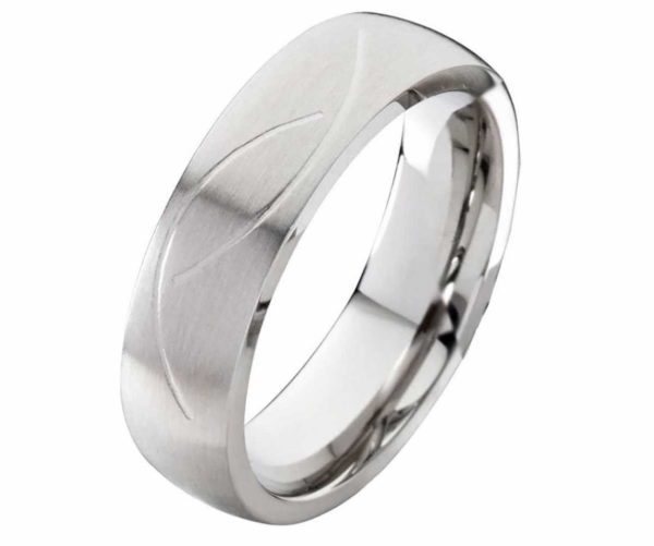 Herrenring Edelstahl HE147 ohne Stein mit gratis Gravur