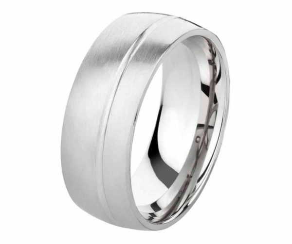 Herrenring Edelstahl HE170 ohne Stein mit gratis Gravur
