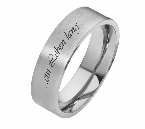 Herrenring Titanring HT061 mit individuell aussengravur