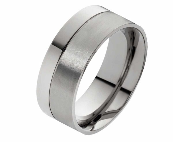 Herrenring Titanring Marke HT082 mit gratis Gravur ohne Stein mit gratis Gravur