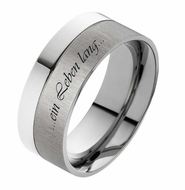 Herrenring Titanring HT084 mit individuell aussengravur