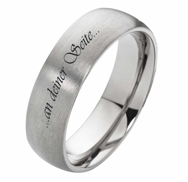 Herrenring Titanring HT085 mit individuell aussengravur
