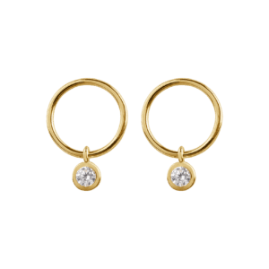 Ohrstecker Sterlingsilber vergoldet mit weioeŸem Topas