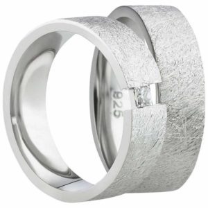 Silberringe mit eingespanntem Zirkonia SR034-SR035