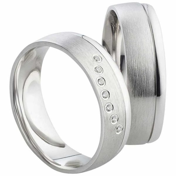 Silberringe mit 7 Zirkonias SR094-SR095