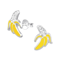 Ohrstecker 925 Sterling Silber mit Banane