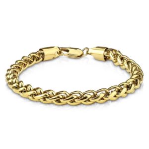 Armband Kettenglieder rund Gold aus Edelstahl Unisex