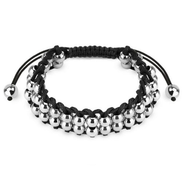 Armband Kugeln zweireihig Silber aus Edelstahl Unisex
