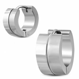Creolen breit 7mm Silber aus Edelstahl Unisex