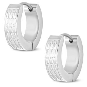 Creolen Design 4mm Silber aus Edelstahl Unisex