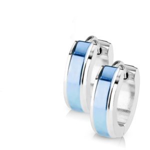 Creolen goldenes Inlay silber aus Edelstahl Unisex