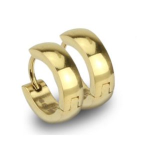 Creolen klassisch gold aus Edelstahl fuer Damen