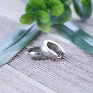 Creolen klassisch gravierbar Silber aus Edelstahl Unisex