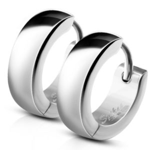 Creolen klassisch silber aus Edelstahl Unisex