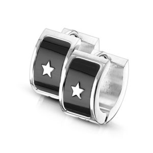 Creolen Sterne Silber aus Edelstahl Unisex