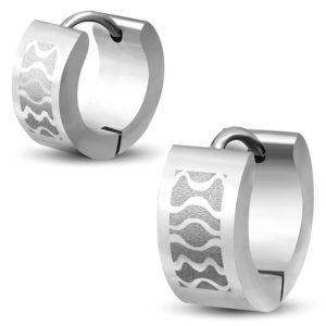 Creolen Waves 6mm Silber aus Edelstahl Unisex