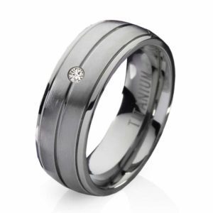 Damenring Titanring DT044 mit Zirkonia