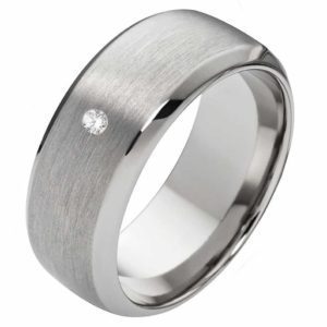 Damenring Titanring DT043 mit Zirkonia und gratis Gravur