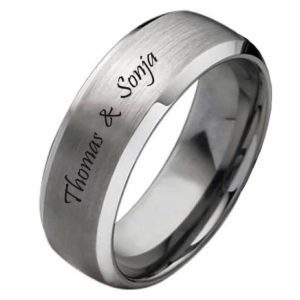 Damenring Wolframring DW115 mit aussengravur
