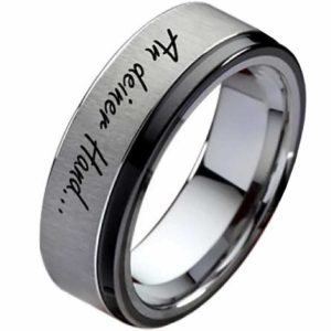 Damenring Wolframring DW126 mit aussengravur