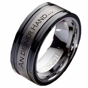 Damenring Wolframring DW130 mit aussengravur