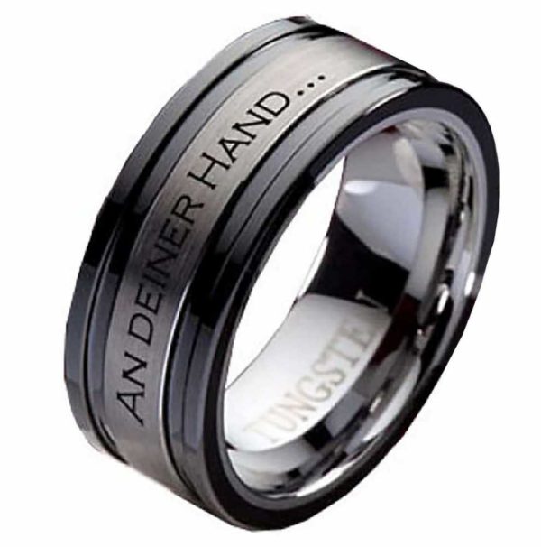 Damenring Wolframring DW130 mit aussengravur