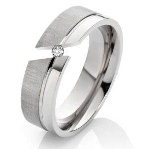 Damen Ring 6 oder 8mm breit Titan DT013 Gravur