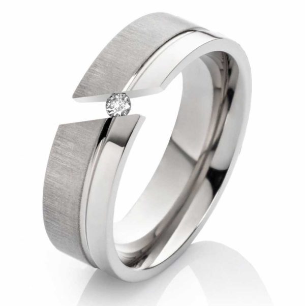 Damen Ring 6 oder 8mm breit Titan DT013 Gravur