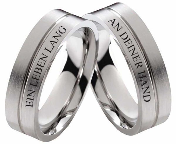 Gravurringe aus Edelstahl E280 Unisex mit Aussengravur