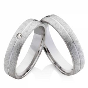 Gravierbare Silberringe mit Diamant SB37