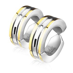 Gold - Creolen farbige AuÃƒÂŸenringe Silber aus Edelstahl Unisex