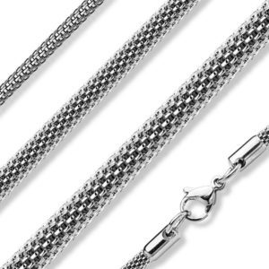 Kette engmaschig Silber aus Edelstahl Unisex