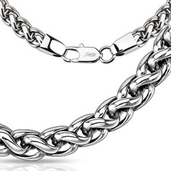 Kette verworrene Glieder Silber aus Edelstahl Unisex