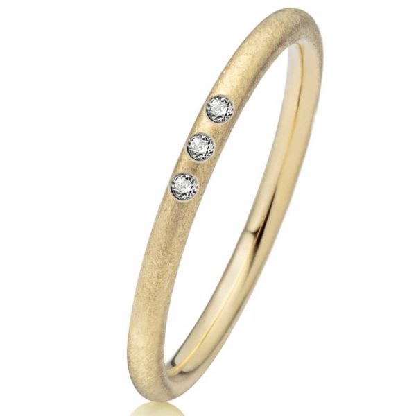Verlobungsring Damenring GE650 mit drei Diamanten