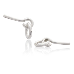 10 x Oesen mit Stift 925 Sterling Silber