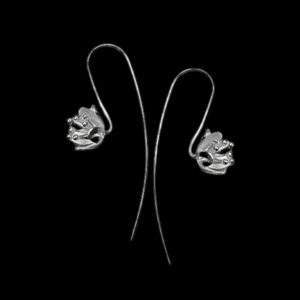 Ohrhaenger groÃƒÂŸe Blume aus .925 Silber Damen