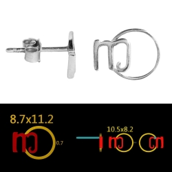 100 Paar Ohrstecker 925 Sterling Silber mit Ihrem eigenem Logo