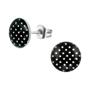 Ohrstecker mit klarem Kristall Silber aus Edelstahl Unisex