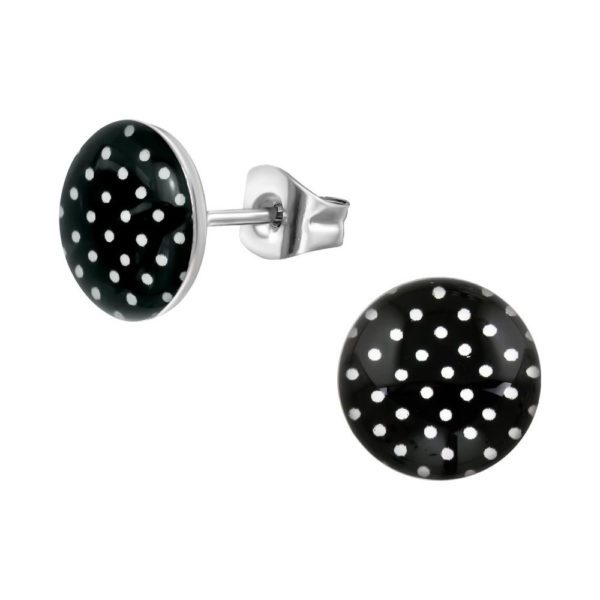 Ohrstecker mit klarem Kristall Silber aus Edelstahl Unisex