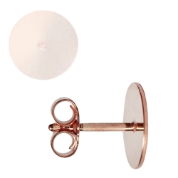 Ohrstecker Rohling mit Platte 925er Silber rosÃ©vergoldet 14ct 3-10mm