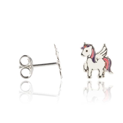 Ohrstecker Sterling Silber Pferdchen mit Fluegeln