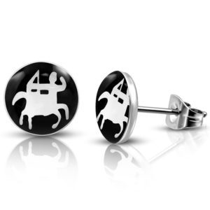 Ohrstecker Sternzeichen Schuetze Silber aus Edelstahl Unisex